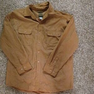Men's Brown Button-Up Jacket Size Large